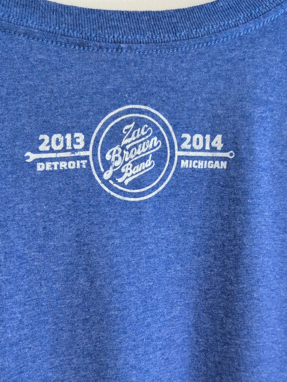 Zac Brown Band Merch New Year's 2014 Tour Tee - Blue Size XXL - Picture 3 of 5